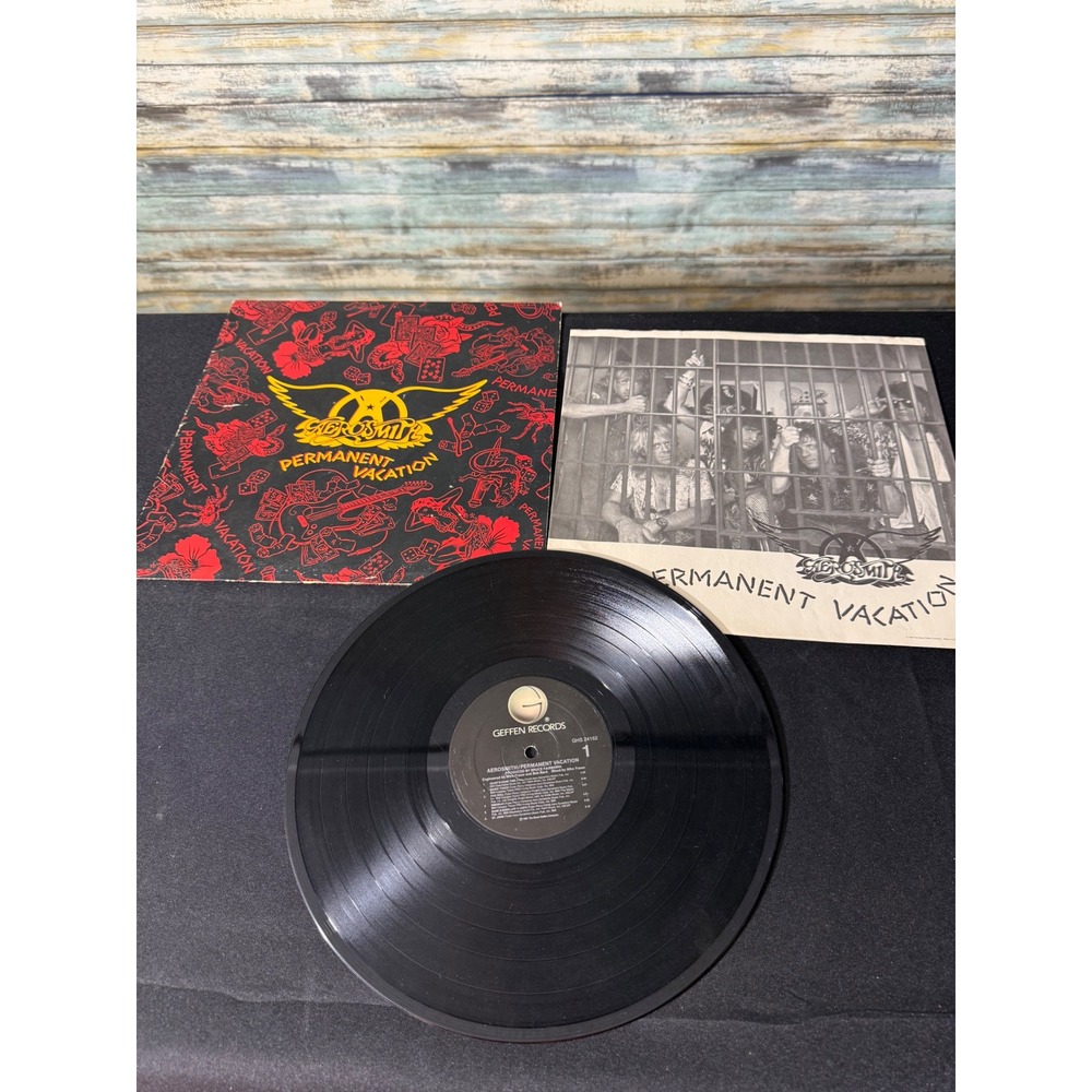 Aerosmith Permanent Vacation Vinyl LP 12" Black Excellent 1987 Geffen GHS 24162